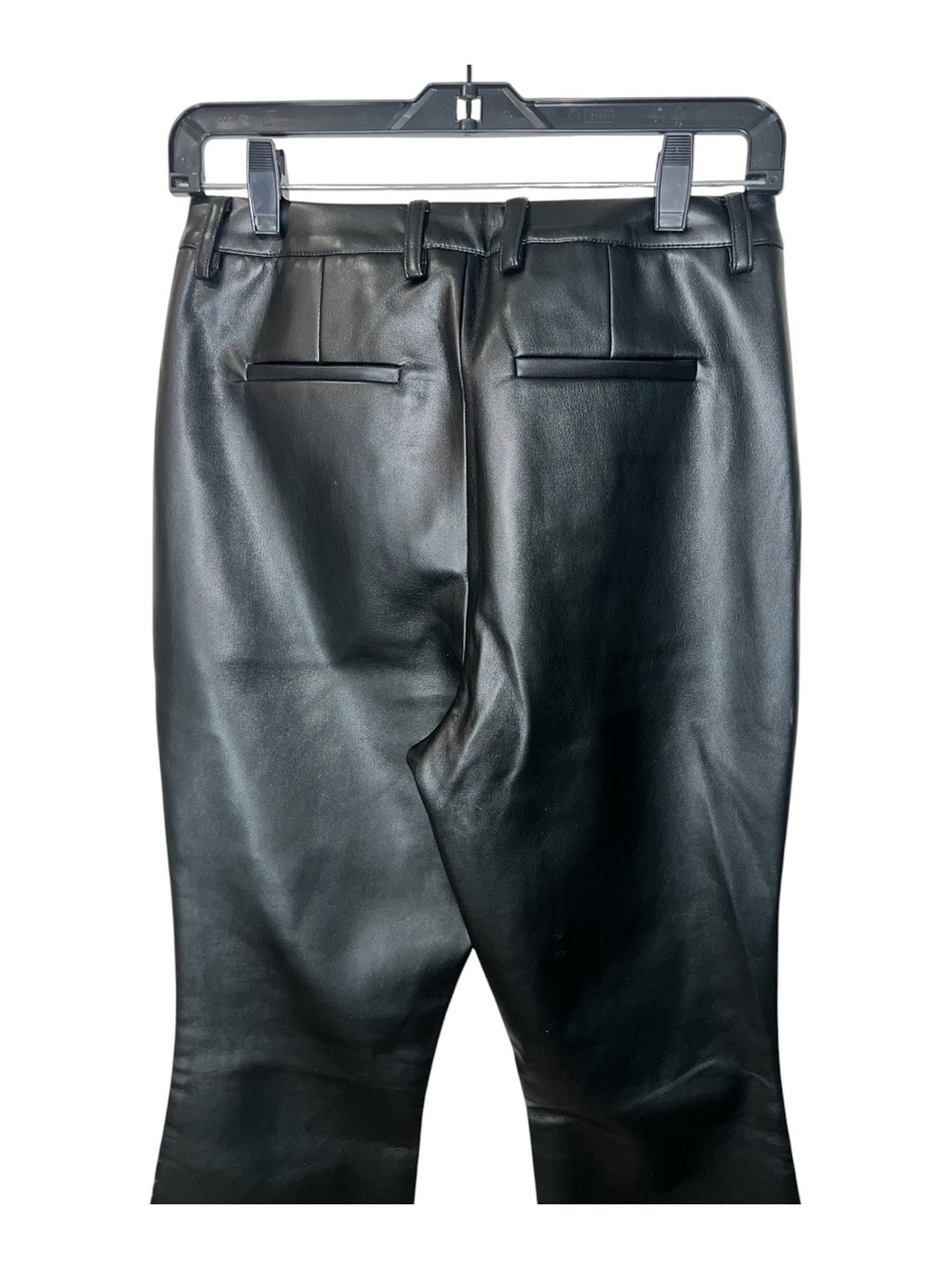 SER.O.YA Ronja Vegan Leather Trouser Black Flare Pants 4621-14 Size 2 NWT - Picture 12 of 16